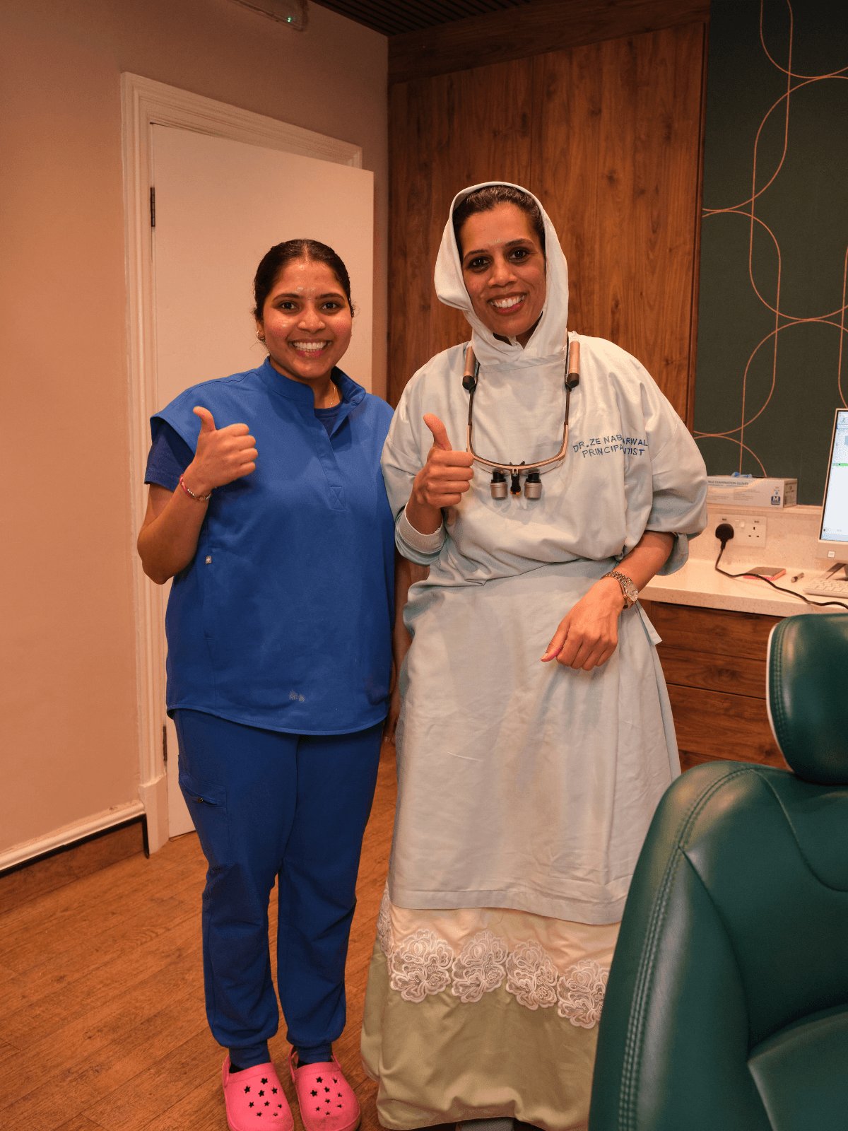 Dr Zeinab with our dental nurse